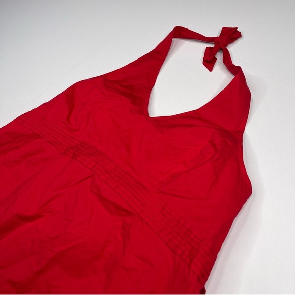 Motherhood Maternity Halter Top Red Low Back V Neck Summer Vacation Beach New - Picture 3 of 12